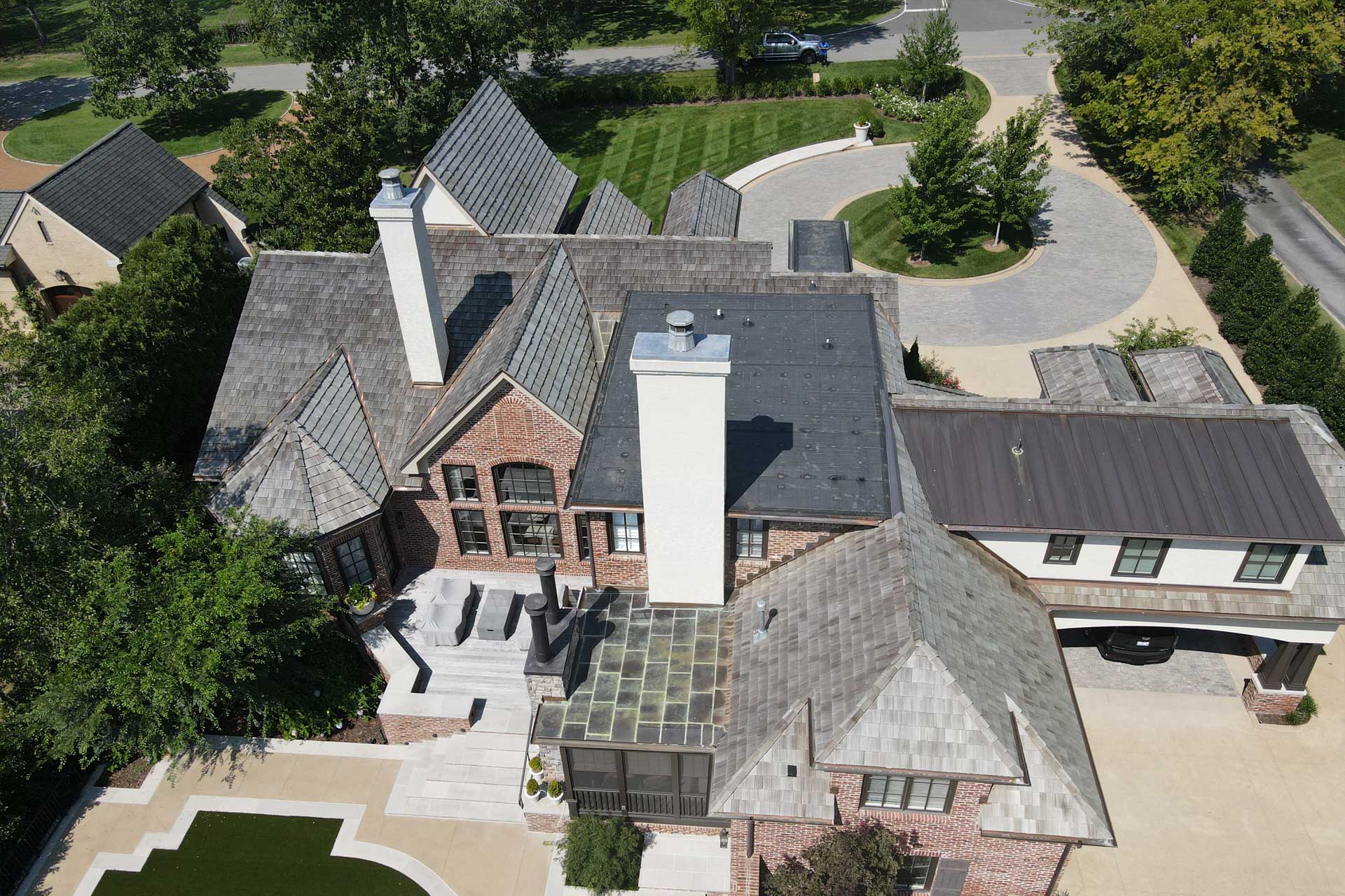 Luxury, modern home with brand new roofing